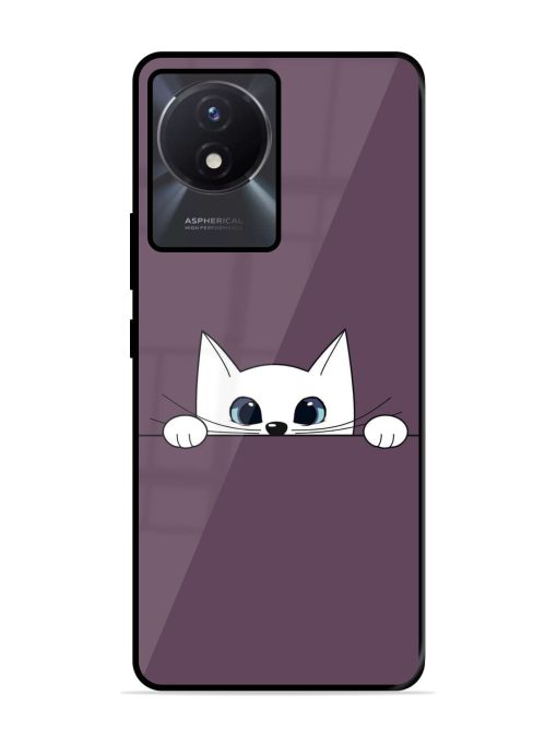 Peek-A-Boo Kitty Glossy Soft Edge Case for Vivo Y02T