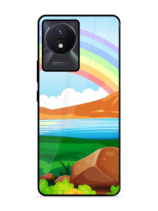 Rainbow Over The Lake Glossy Soft Edge Case for Vivo Y02T Chachhi