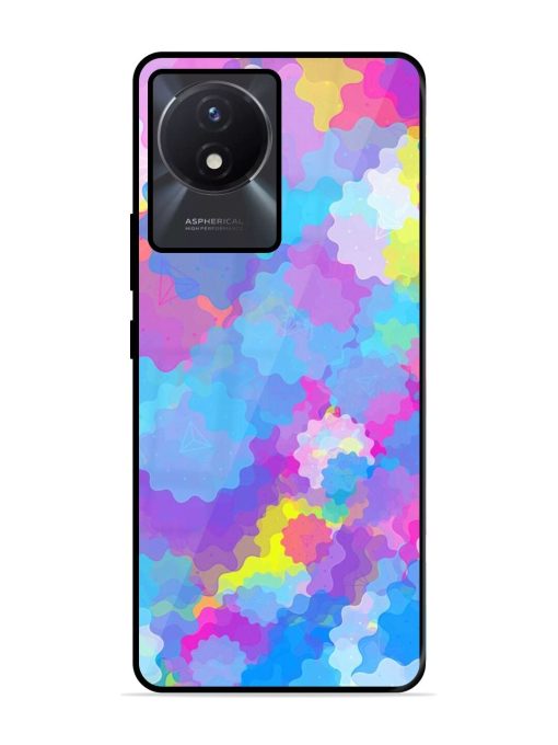 Psychedelic Cloud Burst Glossy Soft Edge Case for Vivo Y02T Chachhi