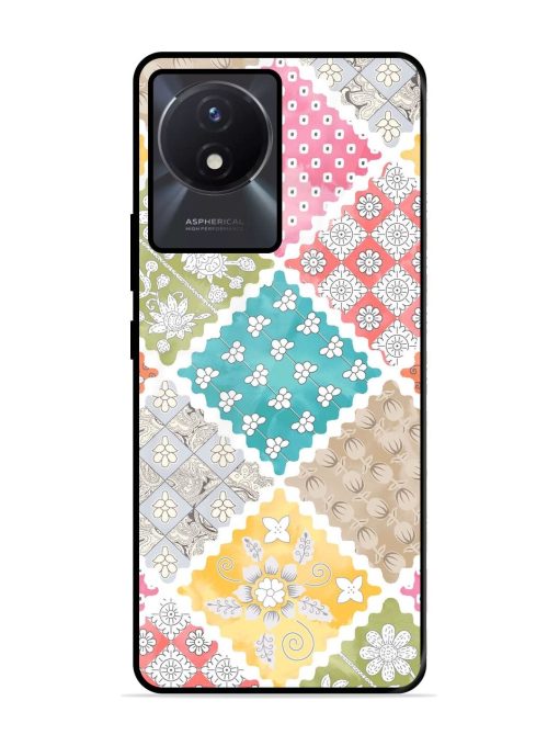 Patchwork Dreamscape Glossy Soft Edge Case for Vivo Y02T Chachhi