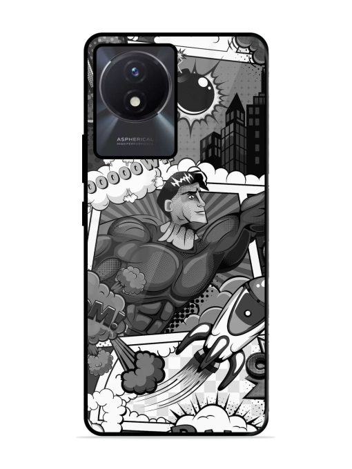 Comic Book Chaos Glossy Soft Edge Case for Vivo Y02T Chachhi