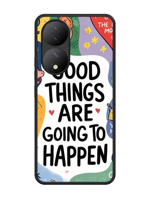 Uplifting Scribbles Glossy Soft Edge Case for Vivo Y100 (5G) Chachhi