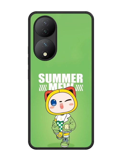 Purrfect Summer Glossy Soft Edge Case for Vivo Y100 (5G) Chachhi