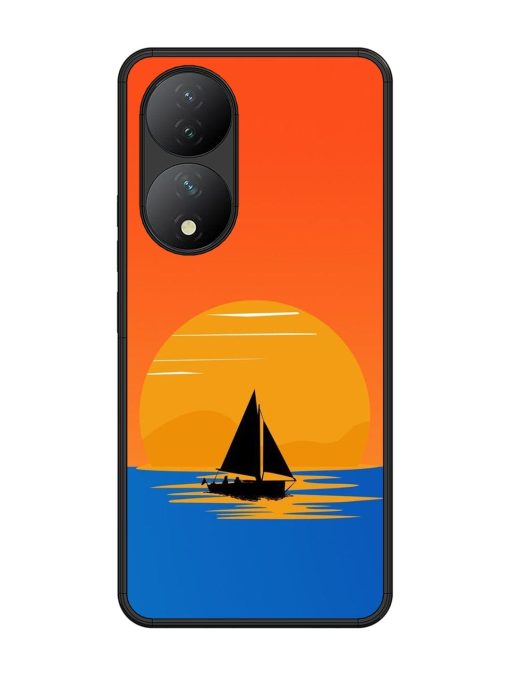 Sunset Sail Glossy Soft Edge Case for Vivo Y100 (5G) Chachhi