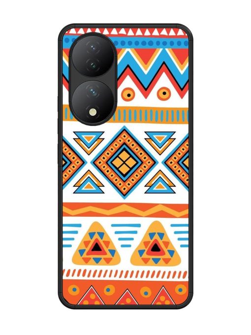 Vibrant Tribal Pattern Glossy Soft Edge Case for Vivo Y100 (5G) Chachhi