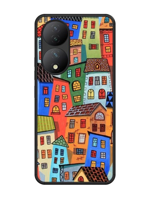 Rainbow House Glossy Soft Edge Case for Vivo Y100 (5G)