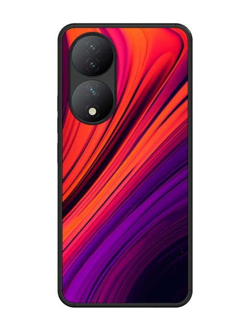 Crimson Curls Glossy Soft Edge Case for Vivo Y100 (5G)