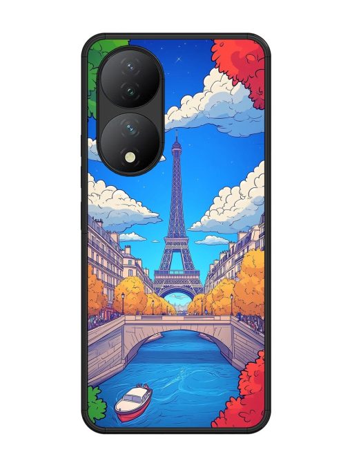 Parisian Panorama Glossy Soft Edge Case for Vivo Y100 (5G) Chachhi