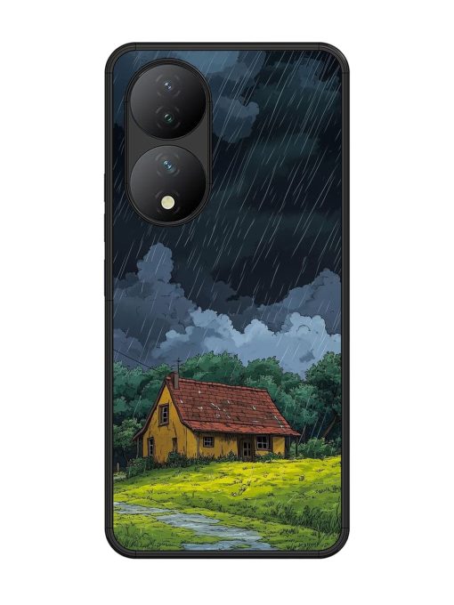 Rainy Day Retreat Glossy Soft Edge Case for Vivo Y100 (5G) Chachhi