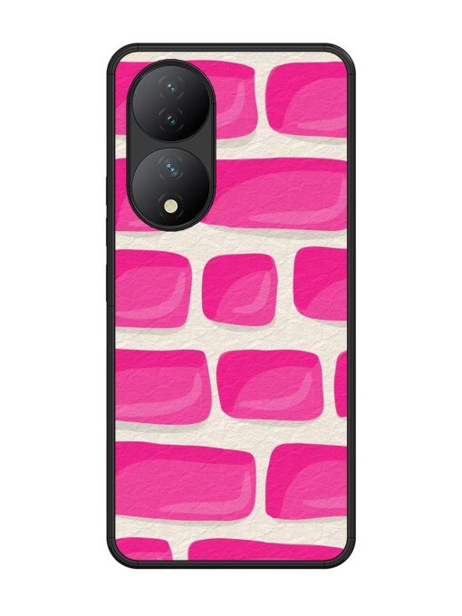 Pink Brick Wall Glossy Soft Edge Case for Vivo Y100 (5G) Chachhi