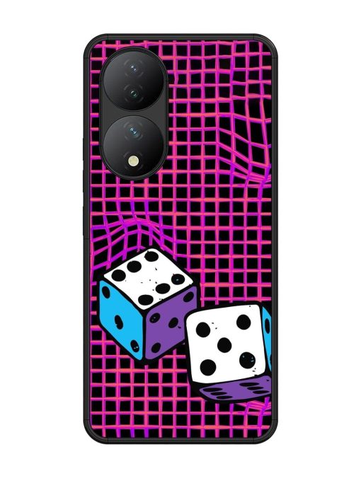 Glitched Dice Glossy Soft Edge Case for Vivo Y100 (5G) Chachhi