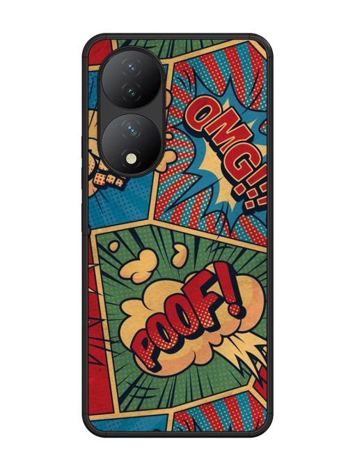 Comic Book Chaos Glossy Soft Edge Case for Vivo Y100 (5G) Chachhi