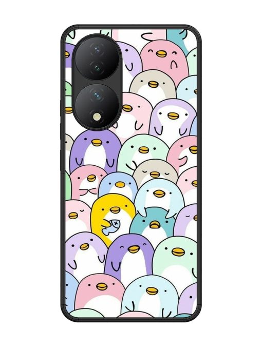 Penguin Party Glossy Soft Edge Case for Vivo Y100 (5G) Chachhi