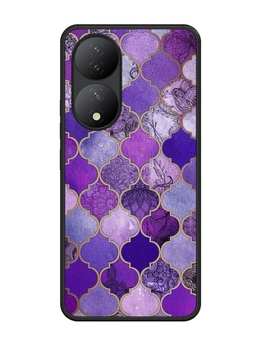 Purple Mosaic Magic Glossy Soft Edge Case for Vivo Y100 (5G) Chachhi