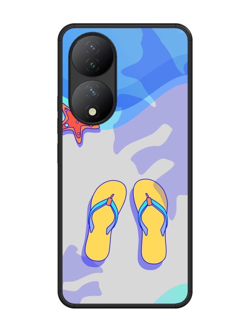 Sandy Toes And Salty Seas Glossy Soft Edge Case for Vivo Y100 (5G) Chachhi