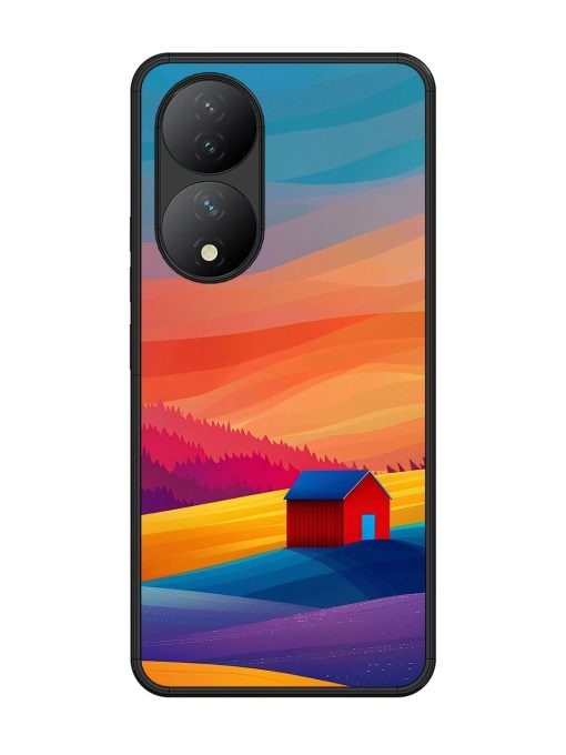 Sunset Solitude Glossy Soft Edge Case for Vivo Y100 (5G) Chachhi