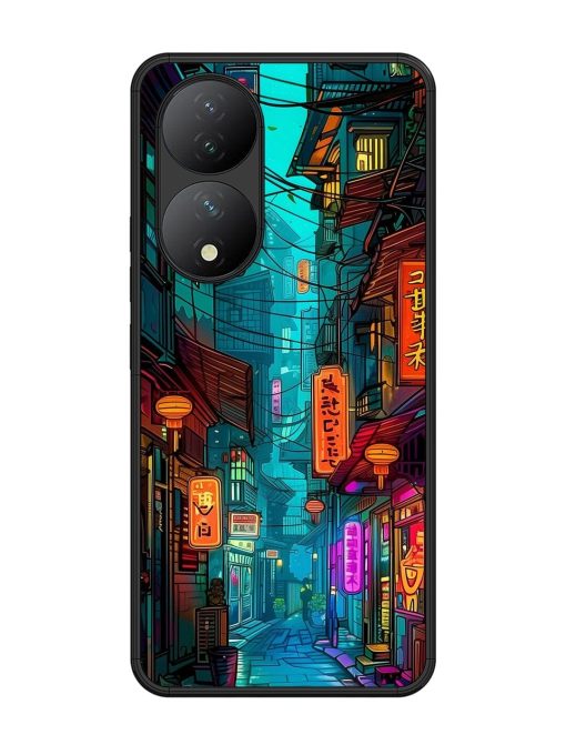 Neon Nightscape Glossy Soft Edge Case for Vivo Y100 (5G) Chachhi