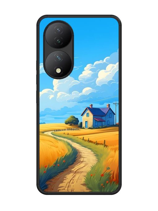 Countryside Cottage Glossy Soft Edge Case for Vivo Y100 (5G) Chachhi