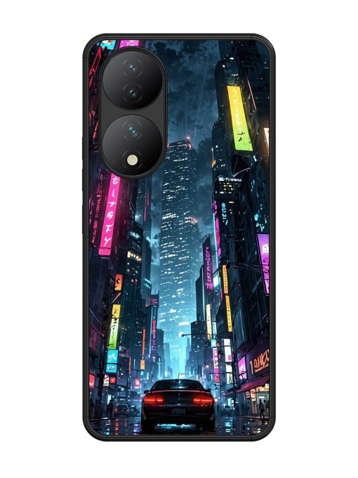 Neon Nightscape Glossy Soft Edge Case for Vivo Y100 (5G) Chachhi