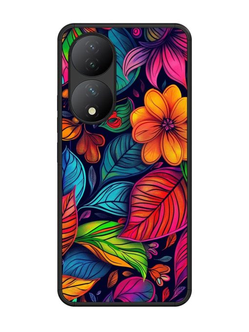 Rainbow Of Blooms Glossy Soft Edge Case for Vivo Y100 (5G) Chachhi