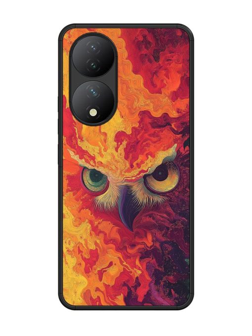 Fiery Owl Glossy Soft Edge Case for Vivo Y100 (5G)