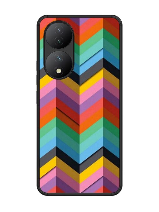 Colorful Zigzag Glossy Soft Edge Case for Vivo Y100 (5G) Chachhi