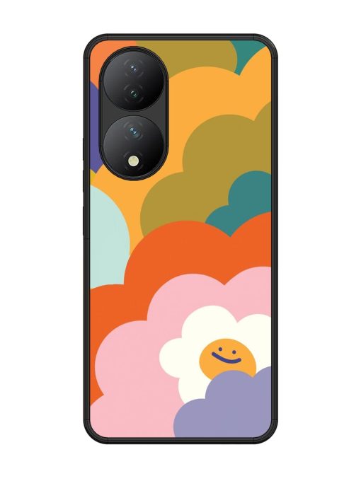 Happy Flower Power Glossy Soft Edge Case for Vivo Y100 (5G) Chachhi