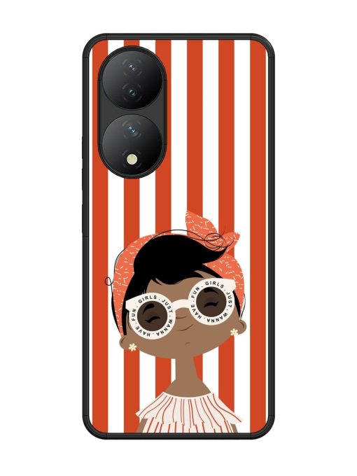 Girls Just Wanna Have Fun Glossy Soft Edge Case for Vivo Y100 (5G) Chachhi