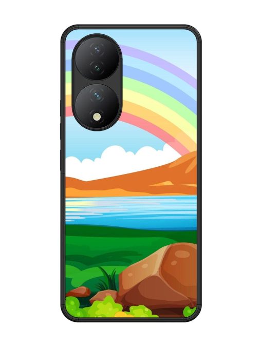 Rainbow Over The Lake Glossy Soft Edge Case for Vivo Y100 (5G) Chachhi