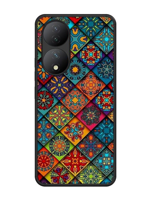 Patchwork Mandala Mosaic Glossy Soft Edge Case for Vivo Y100 (5G)