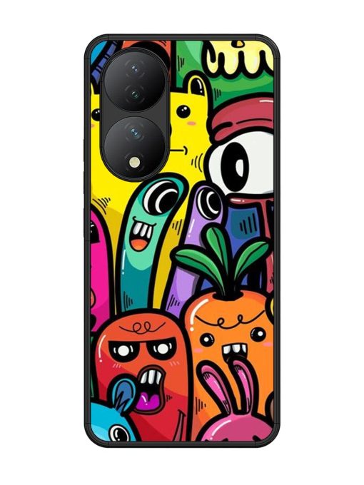 Whimsical Doodle Chaos Glossy Soft Edge Case for Vivo Y100 (5G) Chachhi