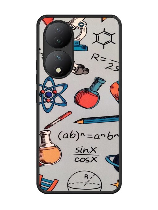 Science Doodle Delight Glossy Soft Edge Case for Vivo Y100 (5G) Chachhi