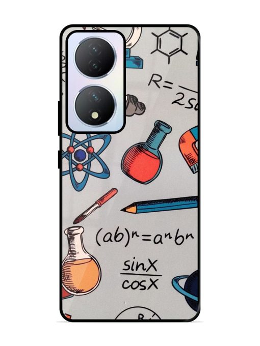 Science Doodle Glossy Soft Edge Case for Vivo Y100A (5G) Chachhi