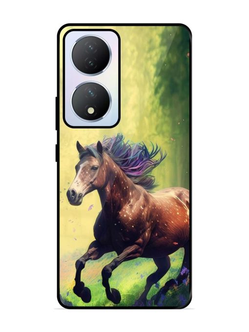 Enchanted Gallop Glossy Soft Edge Case for Vivo Y100A (5G) Chachhi