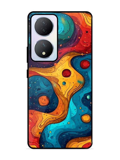 Cosmic Swirl Glossy Soft Edge Case for Vivo Y100A (5G) Chachhi