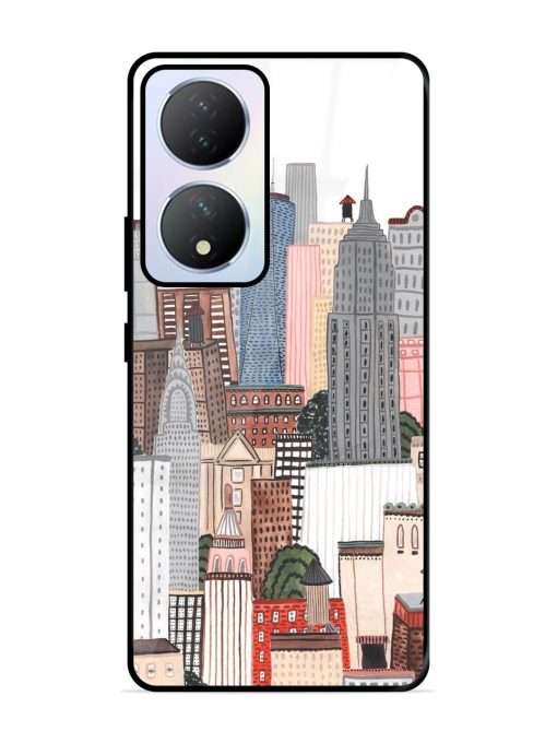 Cityscape Dreams Glossy Soft Edge Case for Vivo Y100A (5G) Chachhi