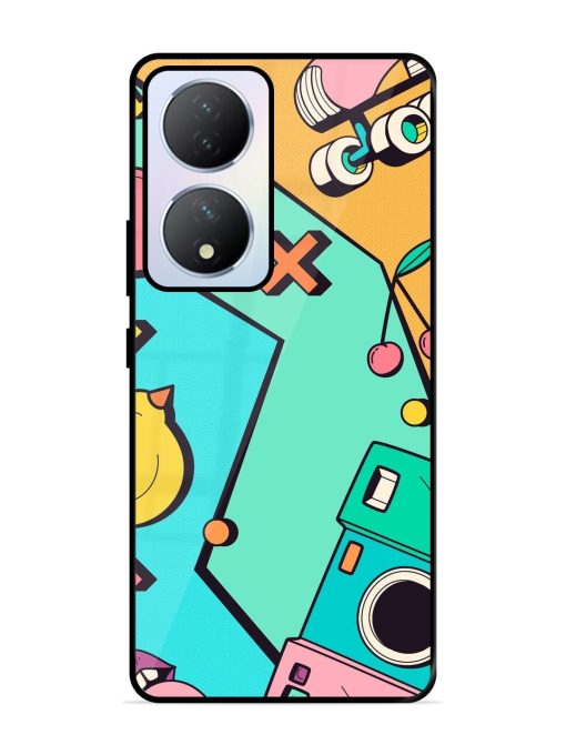 Retro Remix Glossy Soft Edge Case for Vivo Y100A (5G) Chachhi