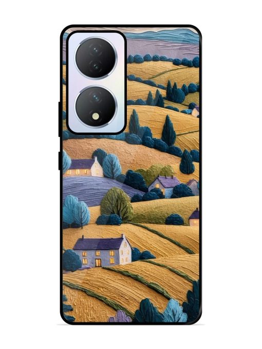 Rolling Hilltop Haven Glossy Soft Edge Case for Vivo Y100A (5G) Chachhi