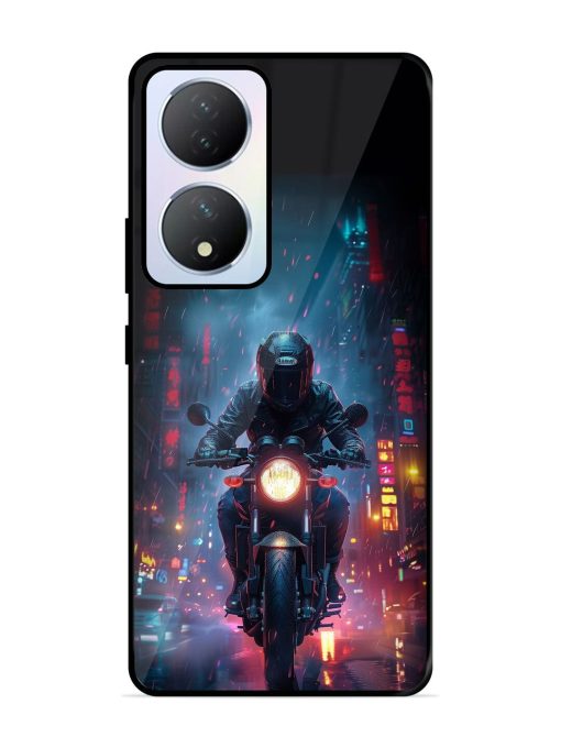 Neon Nights Glossy Soft Edge Case for Vivo Y100A (5G) Chachhi