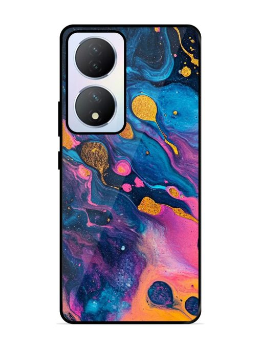 Cosmic Swirl Glossy Soft Edge Case for Vivo Y100A (5G) Chachhi