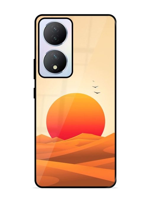 Desert Sunset Glossy Soft Edge Case for Vivo Y100A (5G) Chachhi