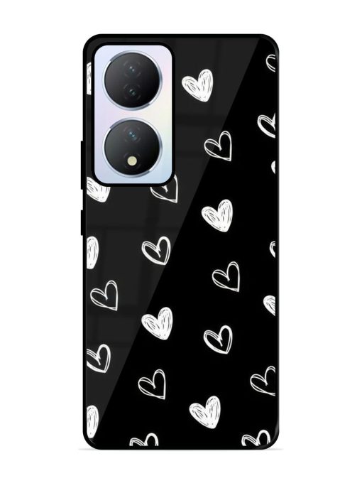 Scattered Hearts Glossy Soft Edge Case for Vivo Y100A (5G)