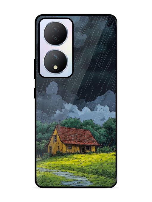 Rainy Day Retreat Glossy Soft Edge Case for Vivo Y100A (5G) Chachhi