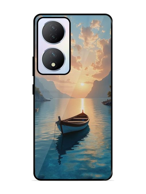 Serene Sunset Glossy Soft Edge Case for Vivo Y100A (5G) Chachhi