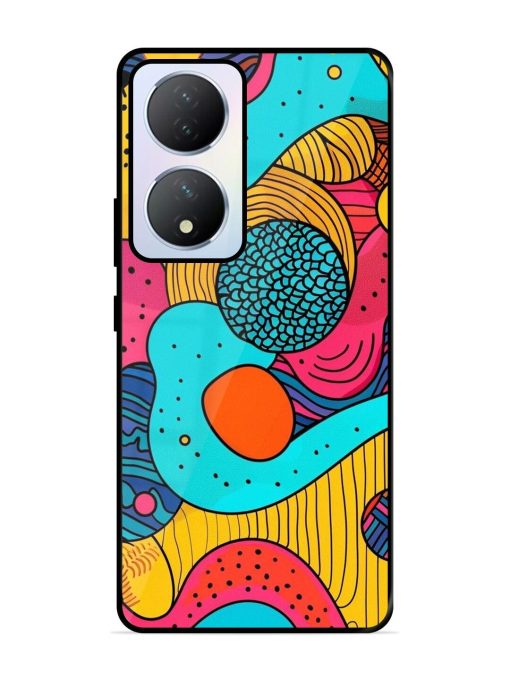 Psychedelic Patterns Glossy Soft Edge Case for Vivo Y100A (5G) Chachhi