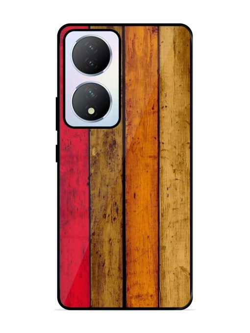 Colorful Woodgrain Glossy Soft Edge Case for Vivo Y100A (5G) Chachhi