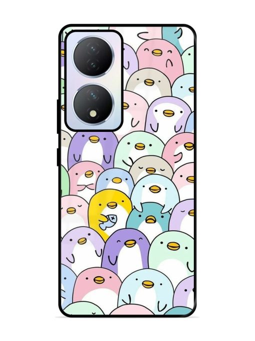 Penguin Party Glossy Soft Edge Case for Vivo Y100A (5G) Chachhi