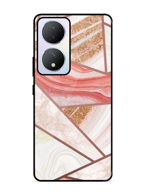 Rosy Mosaic Glossy Soft Edge Case for Vivo Y100A (5G) Chachhi