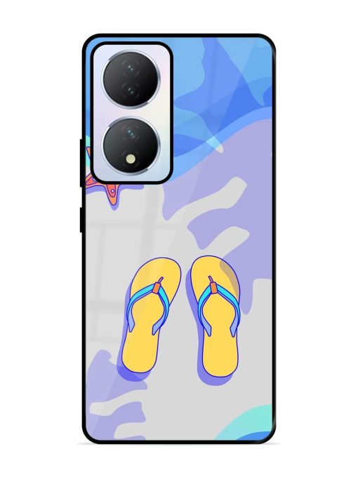 Sandy Toes And Salty Seas Glossy Soft Edge Case for Vivo Y100A (5G) Chachhi