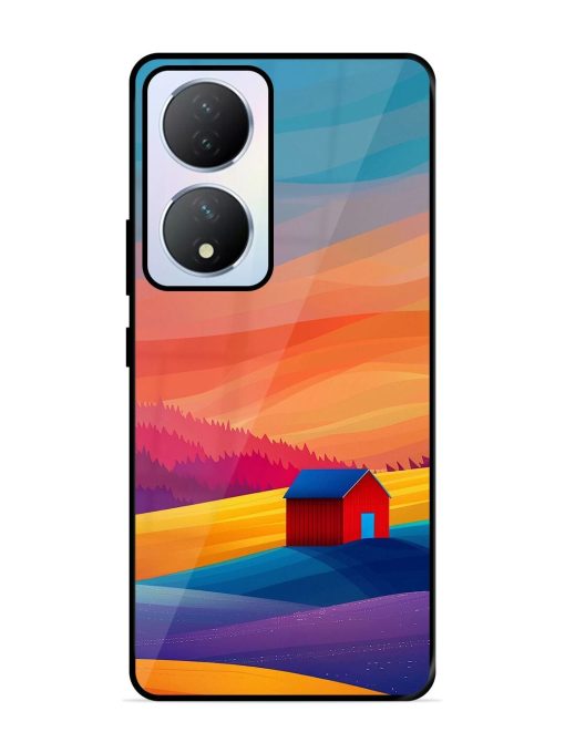 Sunset Solitude Glossy Soft Edge Case for Vivo Y100A (5G) Chachhi